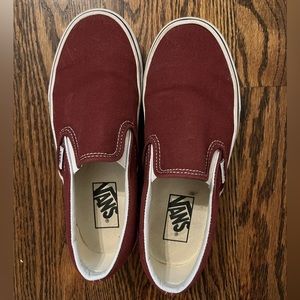 Burgundy Classic Slip-On Vans